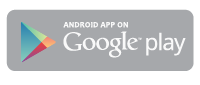Logo des Google Play Store mit dem Schriftzug „Android App on Google Play“ auf grauem Hintergrund.