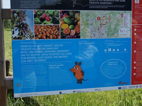 [Translate to English:] Infotafel am Leichlinger Obstweg